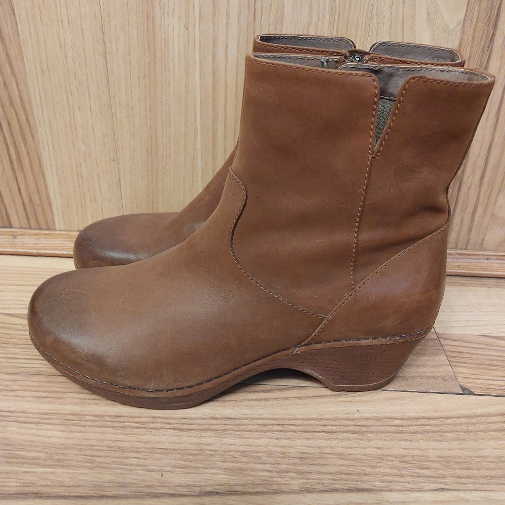 Dansko Brown Leather Ankle Boots